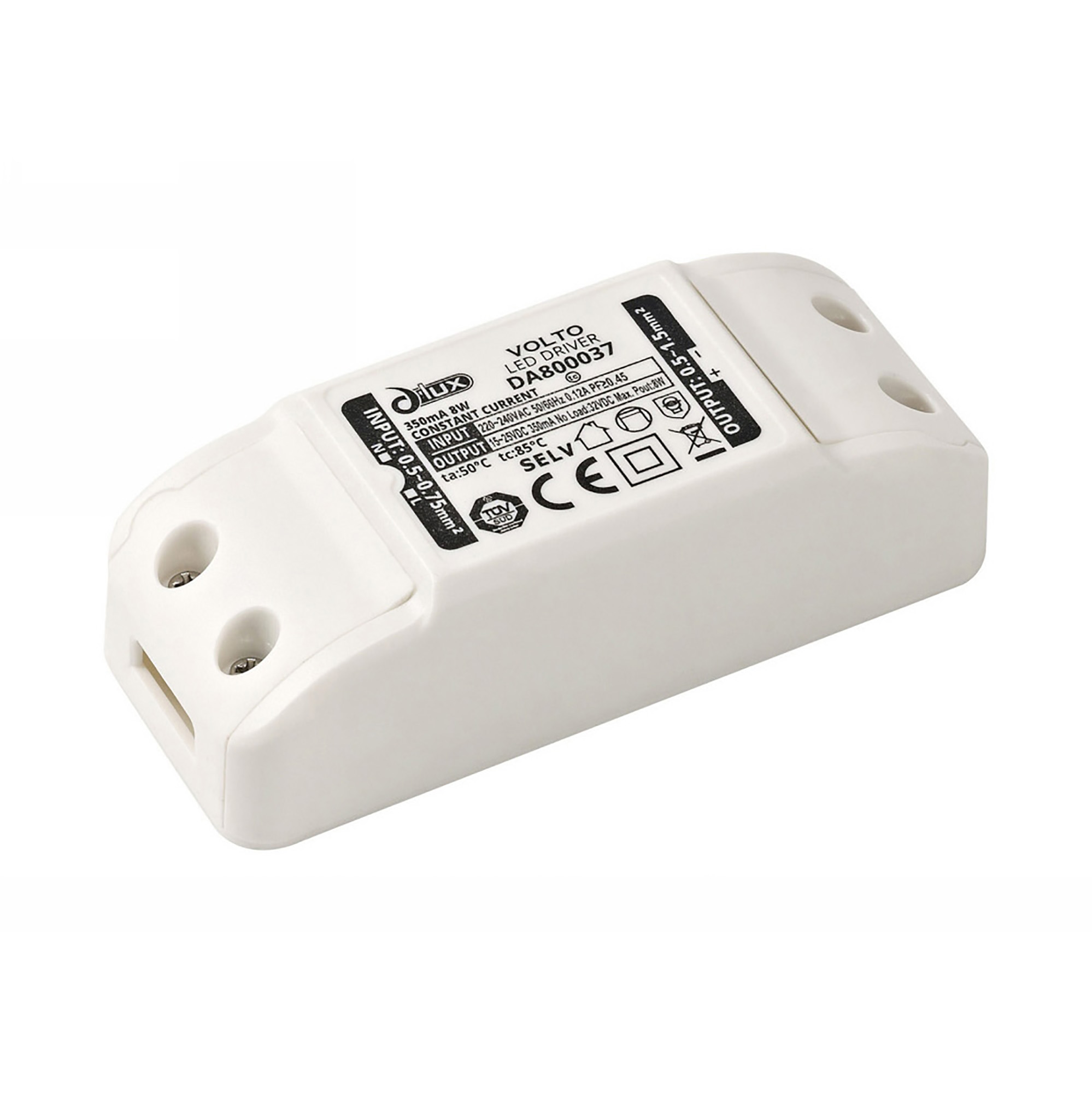 DA800037  Volto, 8W Constant Current 350mA Non-Dimmable LED Driver 15-25V